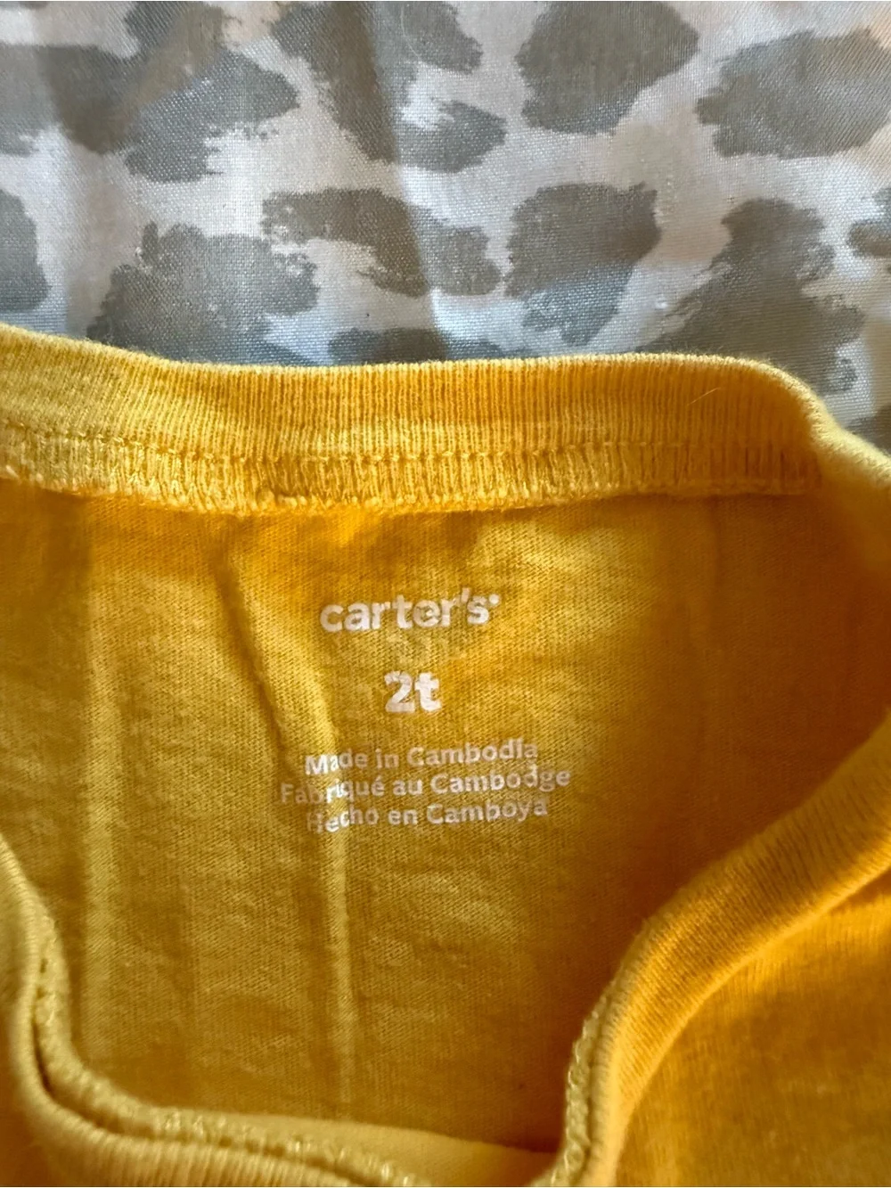 Carter's Bright Yellow Giraffe & Cub Graphic Tee